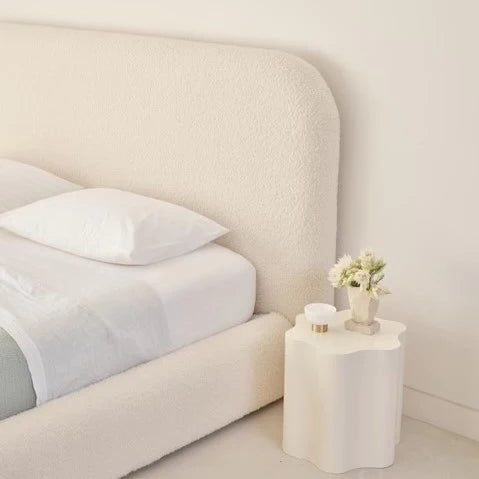 The Luxury Curved Rosalie Bouclè Bed